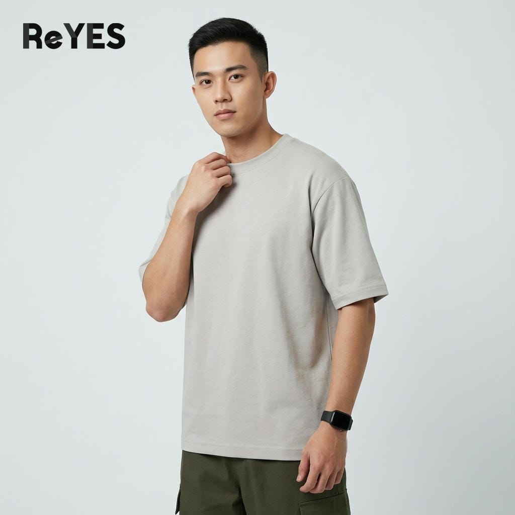 Áo thun unisex nam nữ form rộng oversize cotton 100% basic cân mọi outfit đi học đi chơi ReYES ROT002 - Ảnh 9