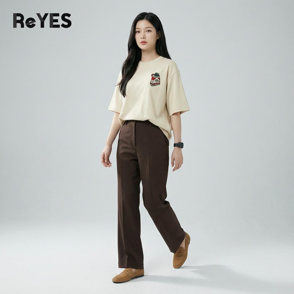 Alternative view of Áo Thun Unisex Nam Nữ Form Rộng Oversize Cotton 100% In Hình, áo Phông Unisex Streetwear Mặc Đôi ReYES ROT015