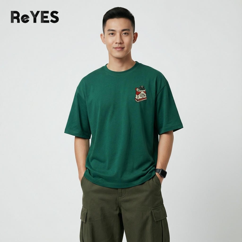 Áo Thun Unisex Nam Nữ Form Rộng Oversize Cotton 100% In Hình, áo Phông Unisex Streetwear Mặc Đôi ReYES ROT015 - Ảnh 8