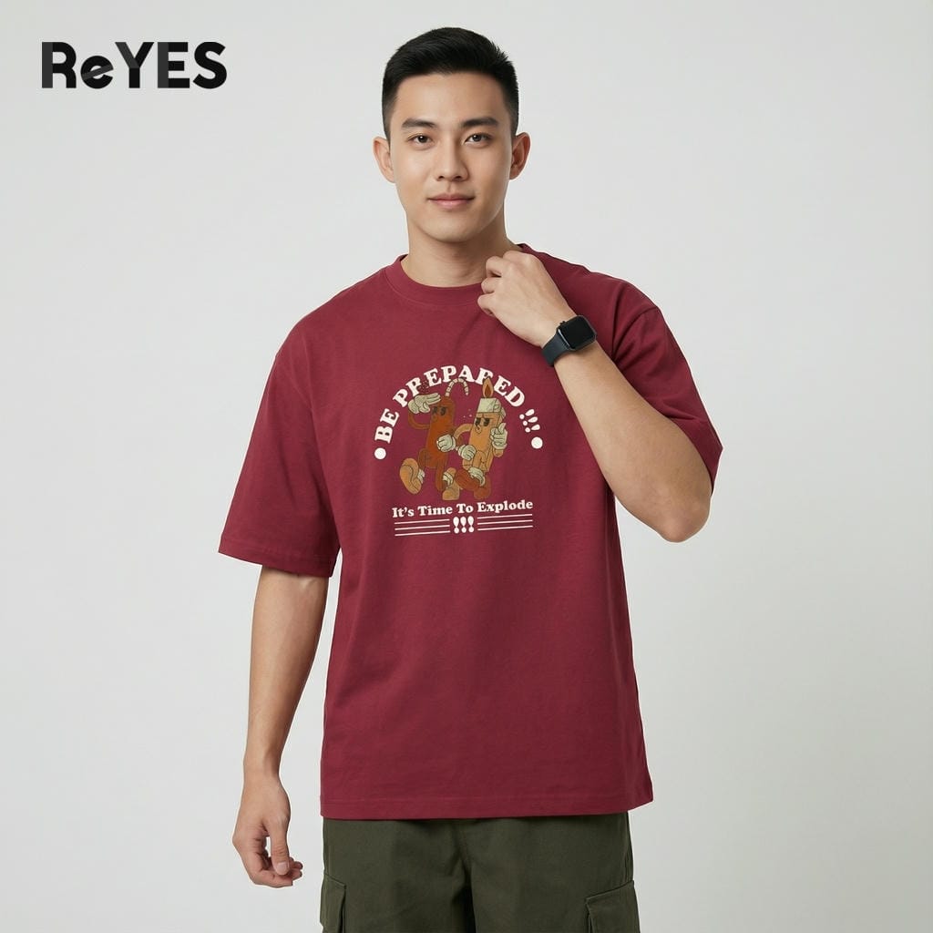 Áo thun unisex nam nữ form rộng oversize cotton 100% thấm hút in hình cá tính mặc đi học đi chơi ReYES ROT015 - Ảnh 6