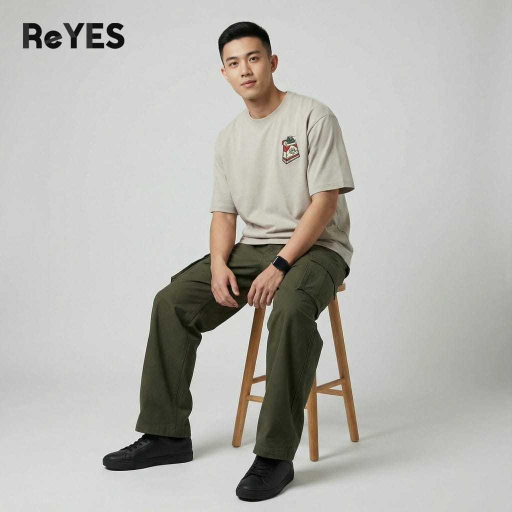 Áo thun unisex nam nữ form rộng oversize cotton 100% thấm hút in hình cá tính mặc đi học đi chơi ReYES ROT015 - Ảnh 7