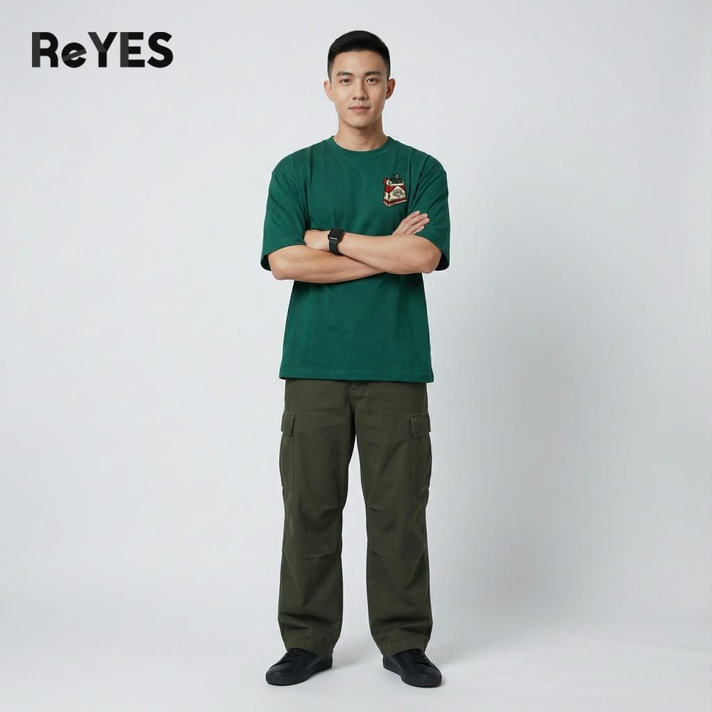 Áo thun unisex nam nữ form rộng oversize cotton 100% thấm hút in hình cá tính mặc đi học đi chơi ReYES ROT015 - Ảnh 8