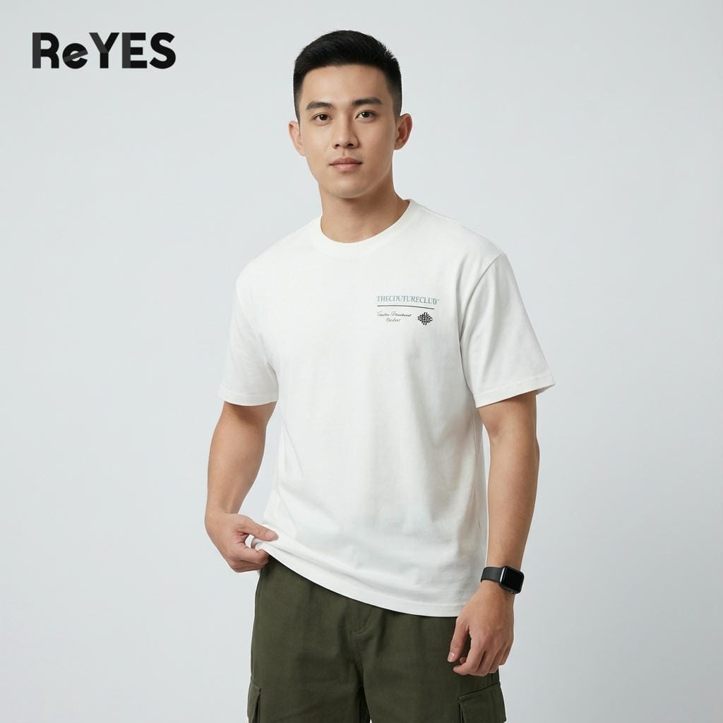 Áo thun unisex nam nữ form rộng oversize cotton cao cấp ReYES ROT003 in hình mặc đi học đi chơi năng động - Ảnh 4