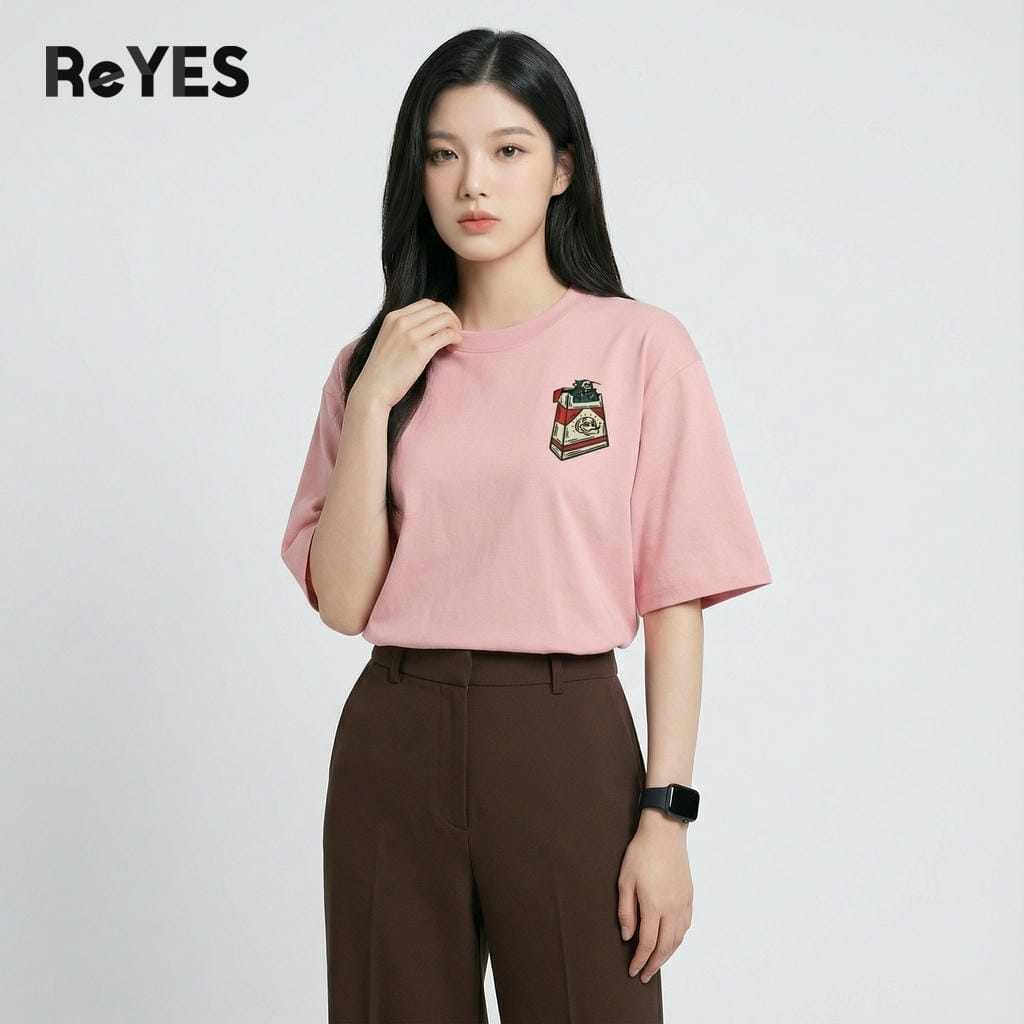 Áo thun unisex nam nữ form rộng oversize hình in độc lạ cotton 100% phối đồ cực cool đi học đi chơi ReYES ROT015 - Ảnh 7