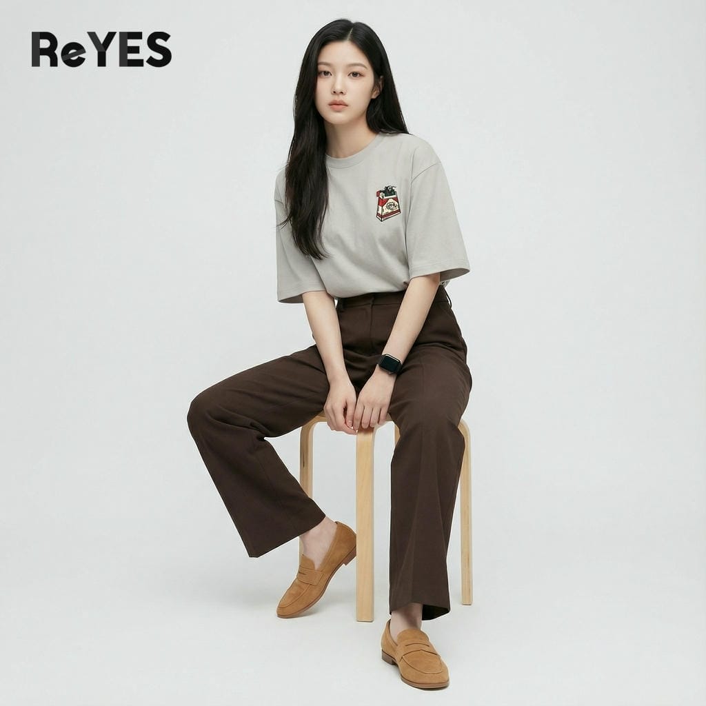 Áo thun unisex nam nữ form rộng oversize hình in độc lạ cotton 100% phối đồ cực cool đi học đi chơi ReYES ROT015 - Ảnh 8