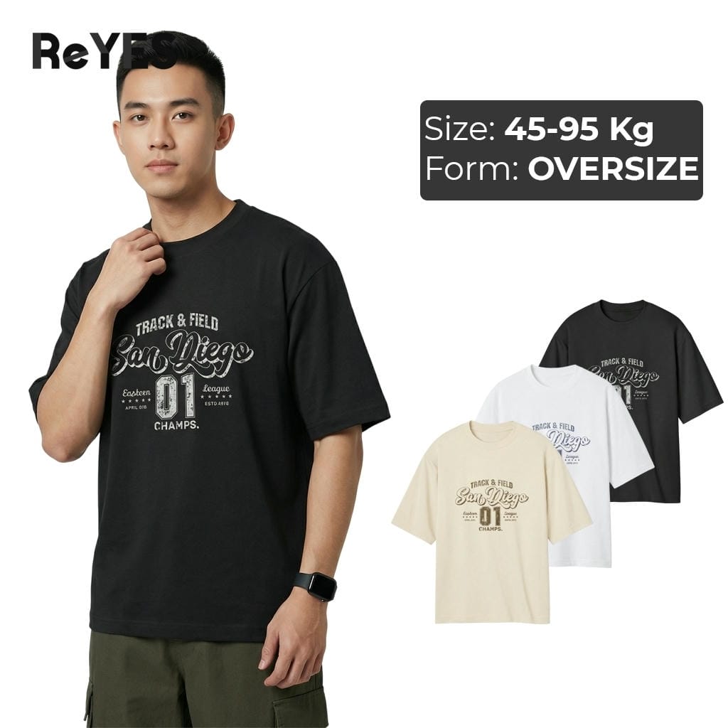 Áo thun unisex nam nữ form rộng oversize ReYES ROT007 chất cotton 100% cao cấp co giãn thoáng mát mặc đi học đi chơi