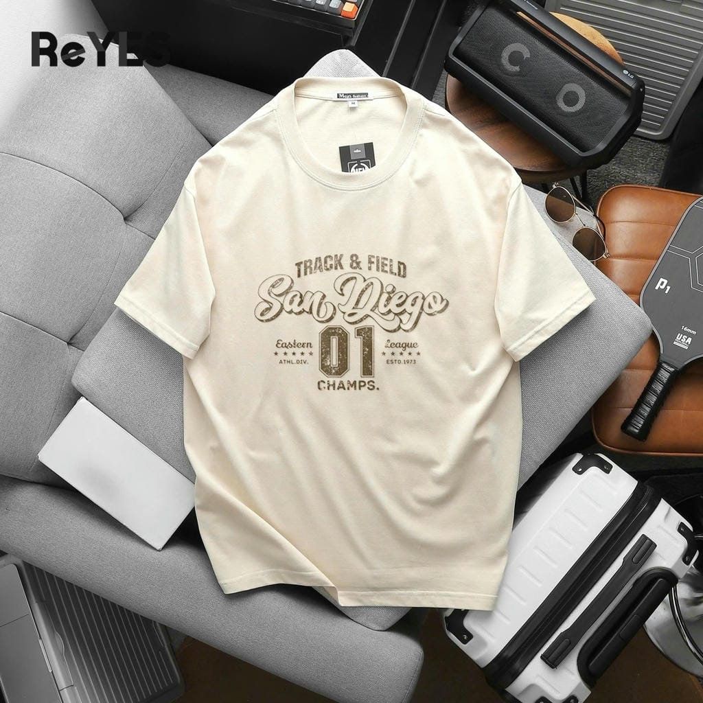 Alternative view of Áo thun unisex nam nữ form rộng oversize ReYES ROT007 chất cotton 100% cao cấp co giãn thoáng mát mặc đi học đi chơi