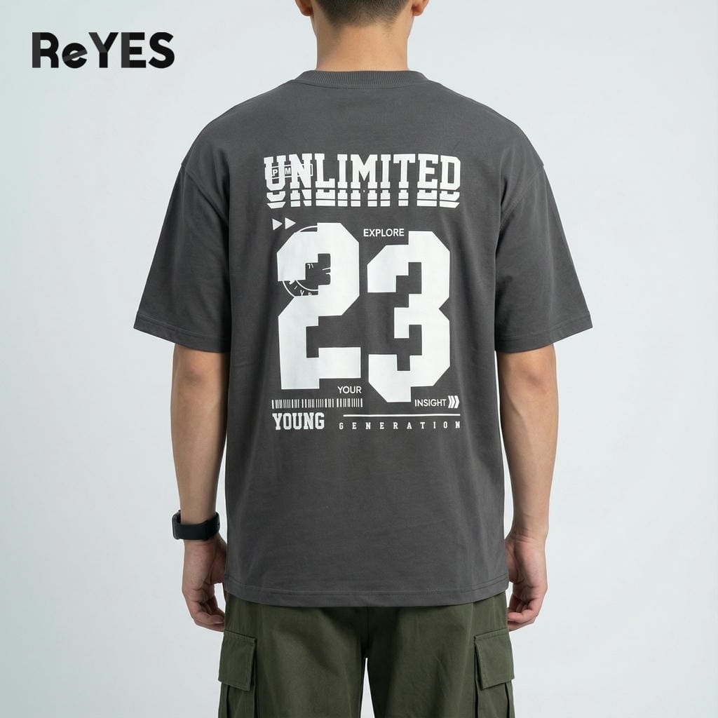 Áo thun unisex nam nữ form rộng oversize ReYES ROT011 chất cotton cao cấp thấm hút mồ hôi mặc đi chơi - Ảnh 4