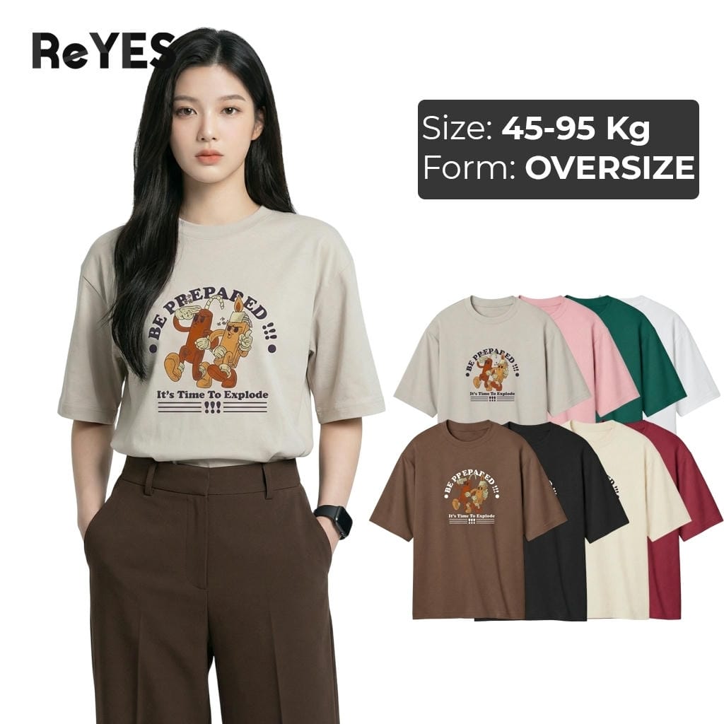 Áo thun unisex nam nữ form rộng oversize ReYES ROT016 vải cotton 100% áo phông nam nữ streetwear mặc đôi đi học