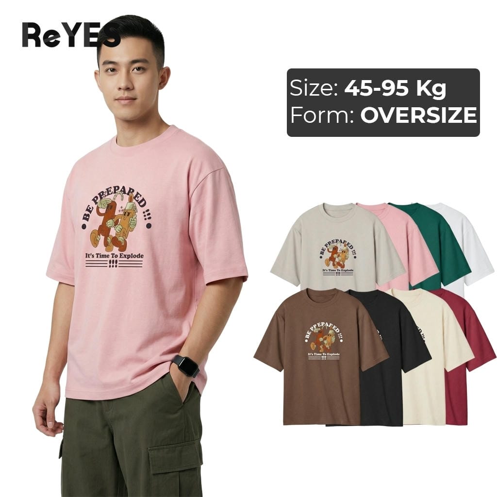 Áo thun unisex nam nữ form rộng oversize vải cotton 100% in hình ReYES ROT016 áo phông nam nữ đi chơi mặc đôi
