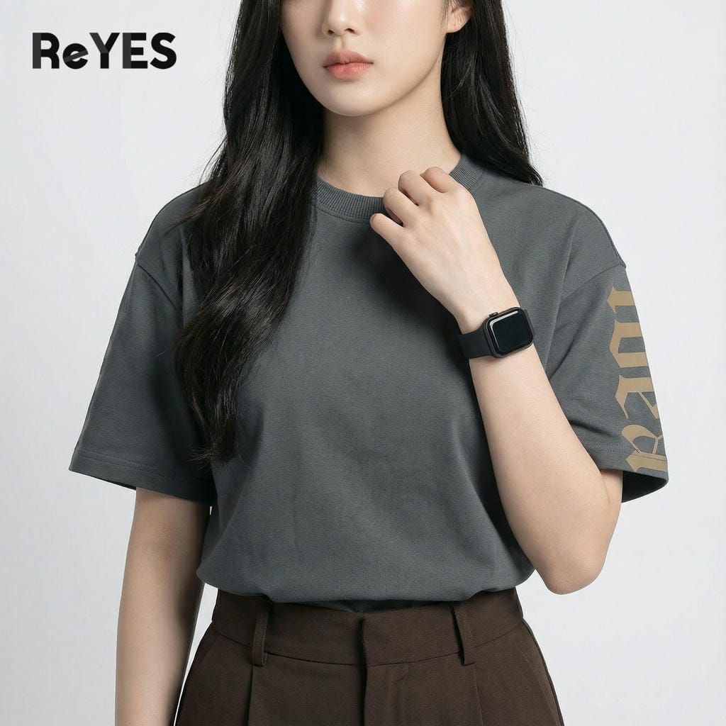 Áo thun unisex nam nữ form rộng Oversize vải Cotton 100% thấm hút, áo phông in hình tay cá tính Idea ReYES ROT008 - Ảnh 6