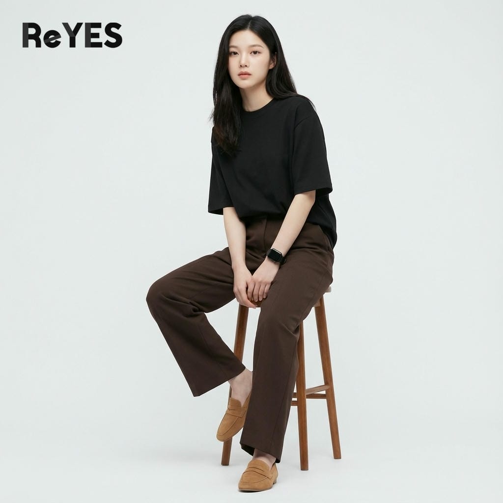 Áo thun unisex nam nữ form rộng oversize vải cotton 100% trơn basic mặc đôi đi học đi chơi ReYES ROT002 - Ảnh 5