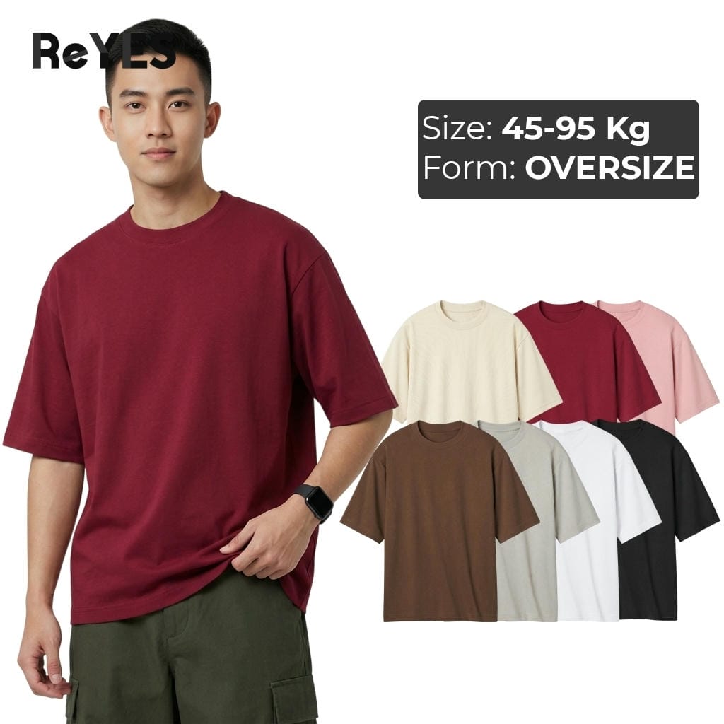 Áo thun unisex nam nữ form rộng oversize vải cotton trơn basic đi học đi chơi phong cách streetwear ReYES ROT002