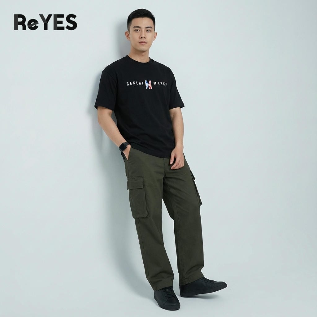 Áo Thun Unisex Nam Nữ Form Rộng Vải Cotton Khô 100% Dệt Gân Áo Phông Oversize Tay Lỡ Mát Mịn ReYES ROT001 - Ảnh 5