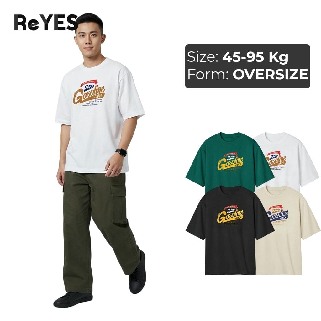 Áo thun unisex nam nữ ReYES ROT005 form rộng oversize chất cotton khô thoáng mát phong cách streetwear