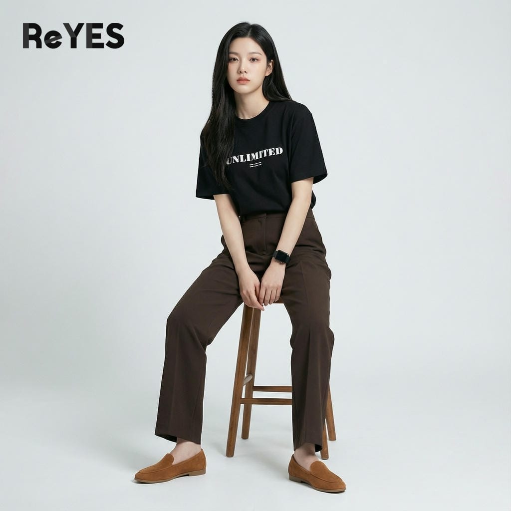 Alternative view of Áo thun unisex nam nữ ReYES ROT011 form rộng tay lỡ cotton 100% khô thoáng - Áo phông oversize in chữ basic