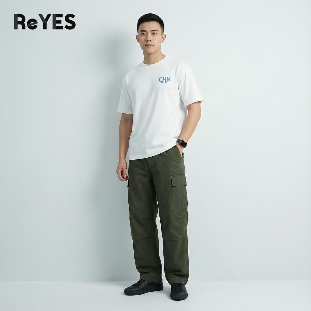 Áo thun unisex nam nữ ReYES ROT013 form rộng oversize chất cotton 100% thấm hút mồ hôi áo phông nam nữ mặc đôi - Ảnh 3
