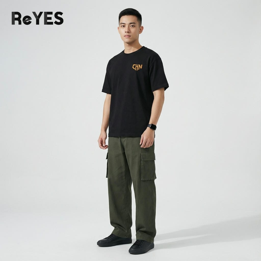 Áo thun unisex nam nữ ReYES ROT013 form rộng oversize chất cotton 100% thấm hút mồ hôi áo phông nam nữ mặc đôi - Ảnh 5