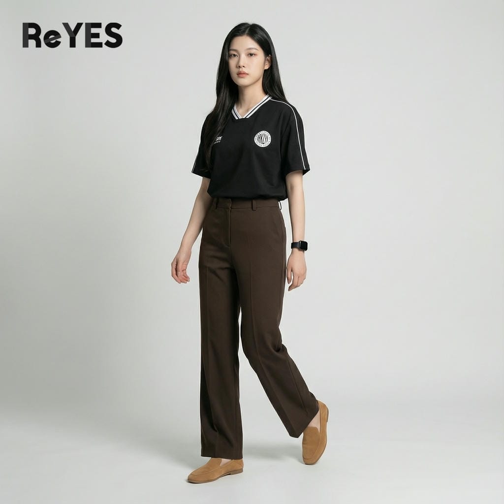 Áo thun unisex nam nữ West Side cổ tim phối viền thể thao - Áo phông form rộng cotton mát in chữ cá tính ReYES RUS001 - Ảnh 3