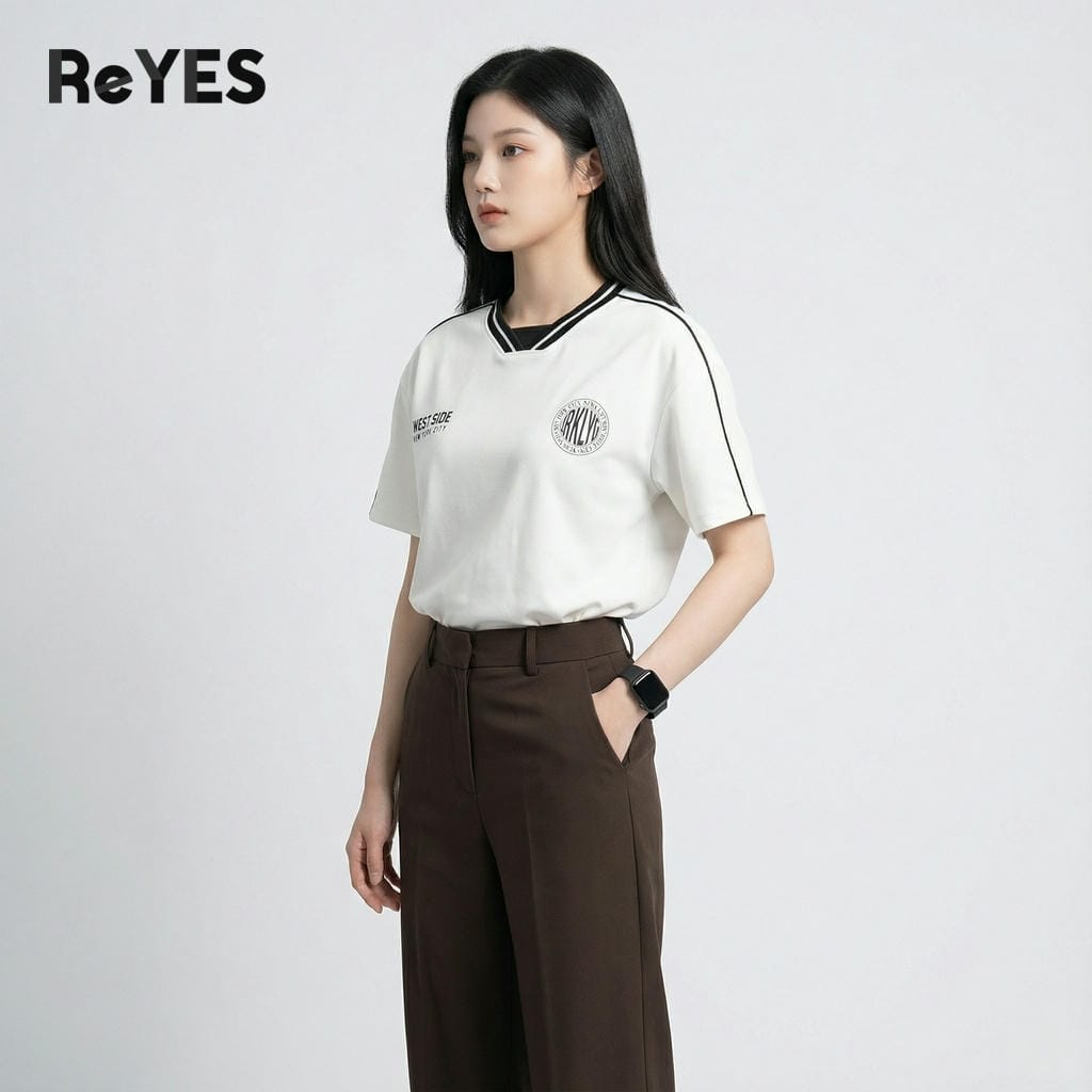 Áo thun unisex nam nữ West Side form rộng cotton thoáng mát áo phông unisex mặc đôi đi chơi ReYES RUS001 - Ảnh 4