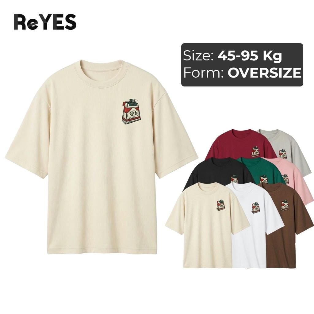 Áo thun unisex oversize BOX cotton 100% form rộng, in graphic, nhiều màu, đi học đi chơi ReYES ROT015