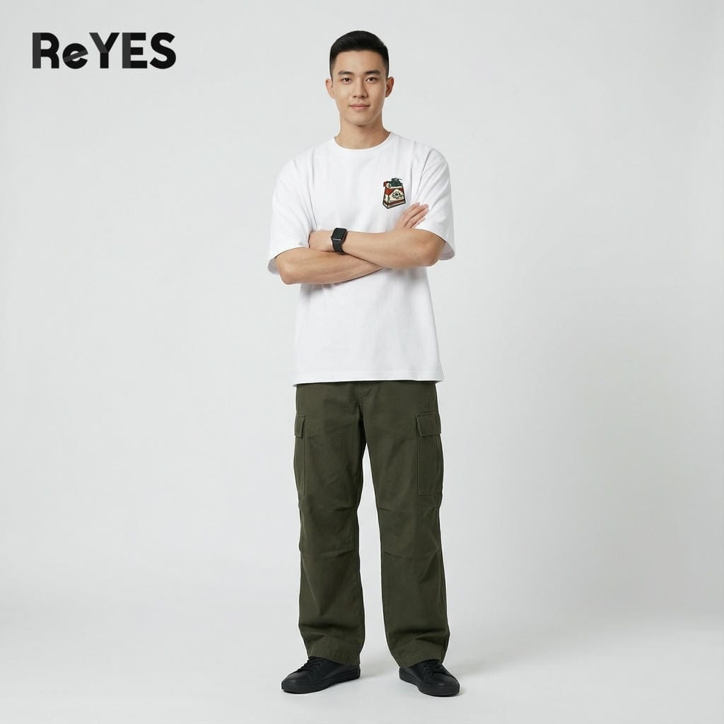 Áo thun unisex oversize BOX cotton 100% form rộng, in graphic, nhiều màu, đi học đi chơi ReYES ROT015 - Ảnh 5
