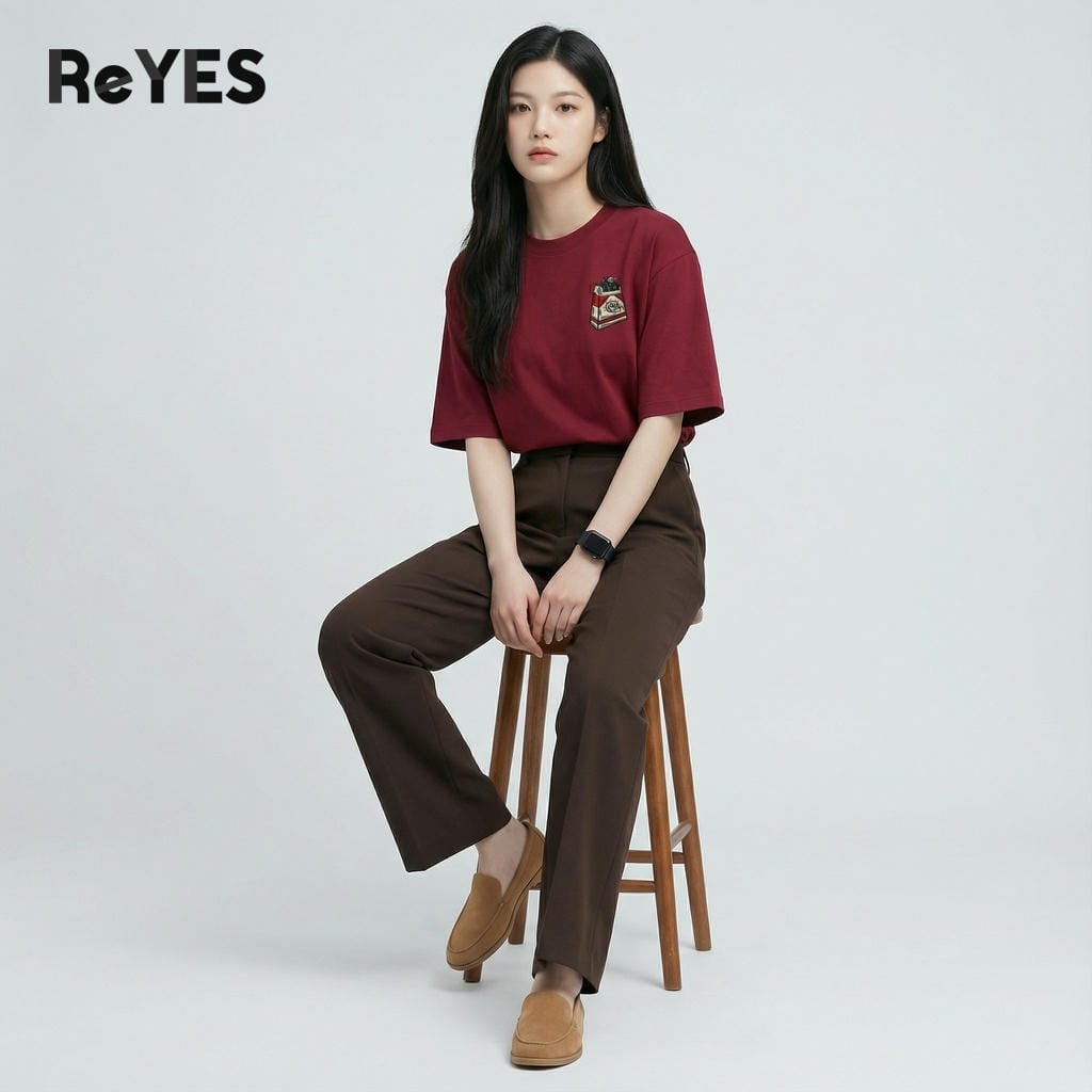 Áo thun unisex oversize BOX cotton 100% in hình chất chơi, mặc đi học đi chơi siêu thoải mái ReYES ROT015 - Ảnh 4