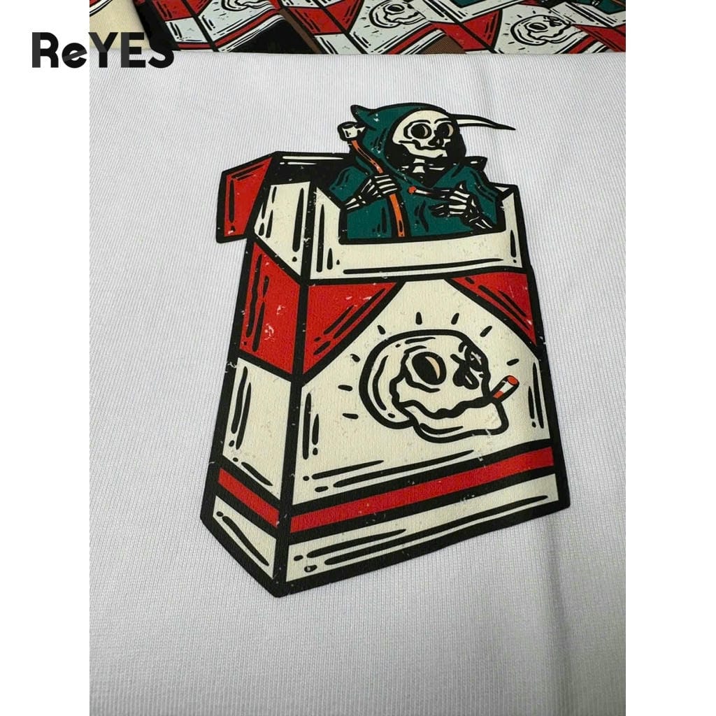 Áo thun unisex oversize BOX cotton 100% in hình chất chơi, mặc đi học đi chơi siêu thoải mái ReYES ROT015 - Ảnh 9