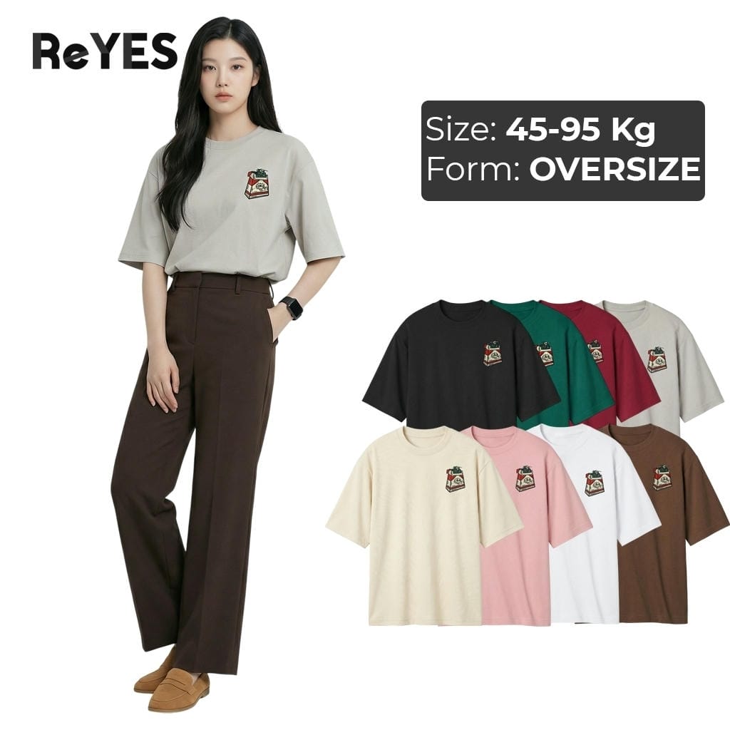 Áo thun unisex oversize BOX cotton 100% in hình phong cách streetwear, mặc đôi đi chơi đi học ReYES ROT015