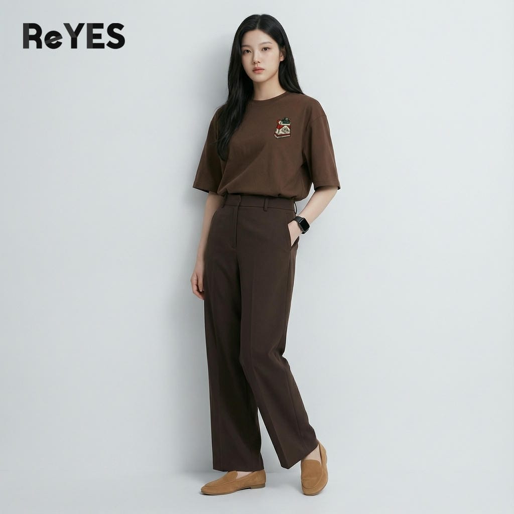 Áo thun unisex oversize BOX cotton 100% in hình phong cách streetwear, mặc đôi đi chơi đi học ReYES ROT015 - Ảnh 4