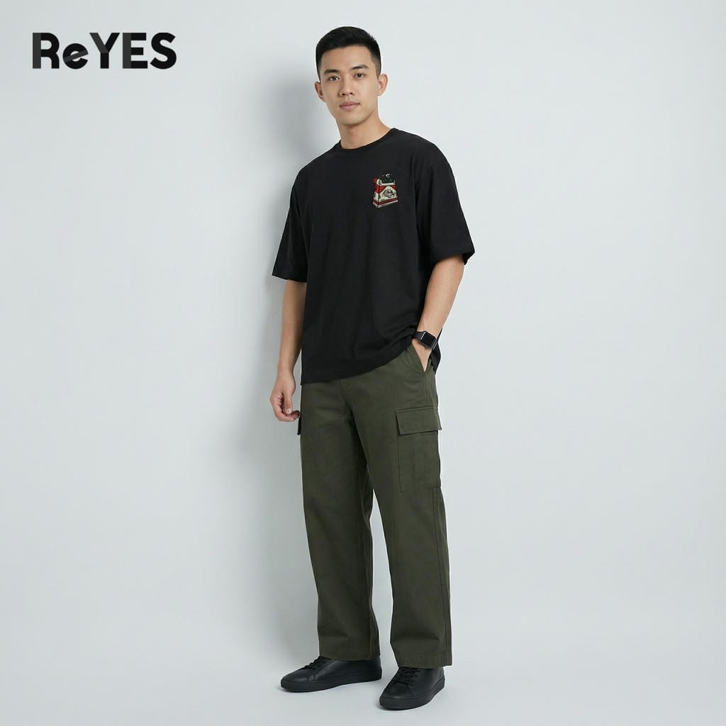Áo thun unisex Oversize BOX cotton 100% in hình streetwear nam nữ form rộng ReYES ROT015 - Ảnh 7