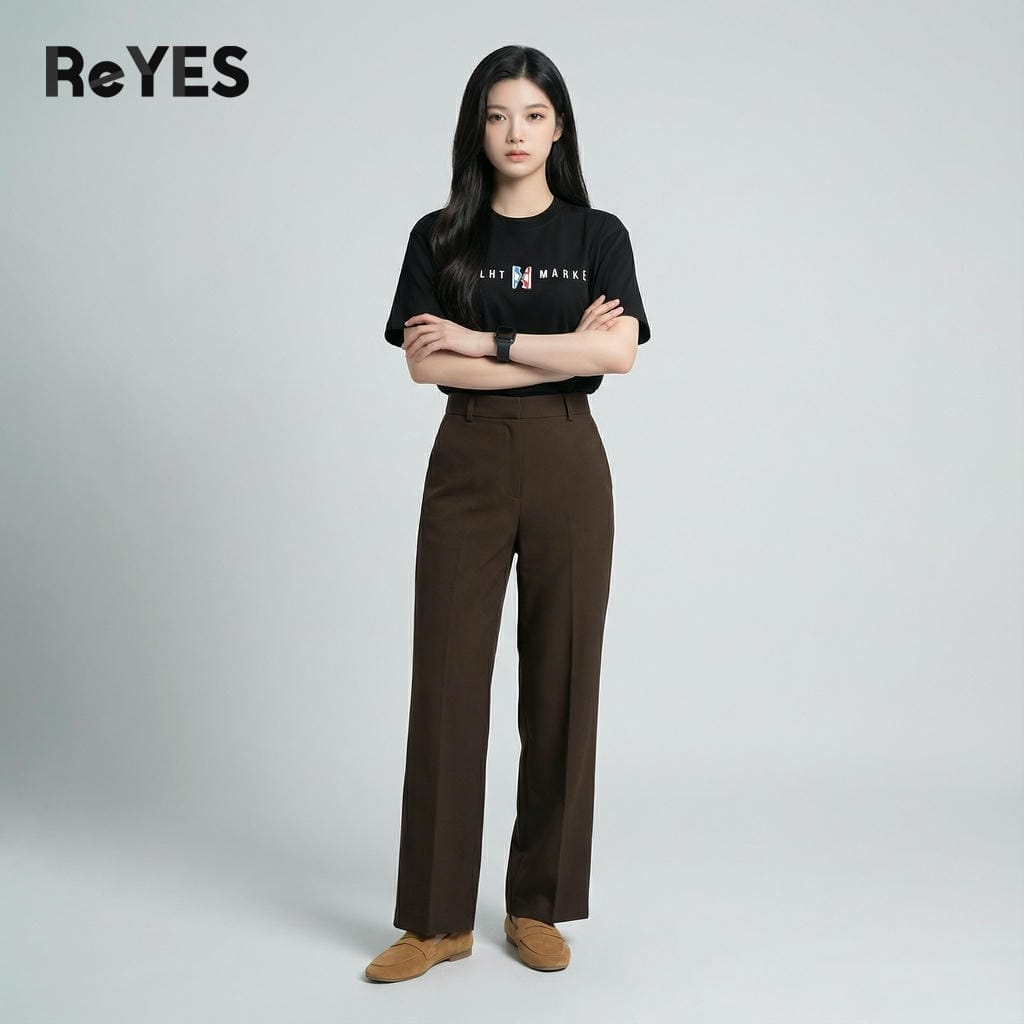 Áo thun unisex oversize cotton 100% form rộng basic đi học đi chơi nam nữ ReYES ROT001, màu trắng, đen - Ảnh 5