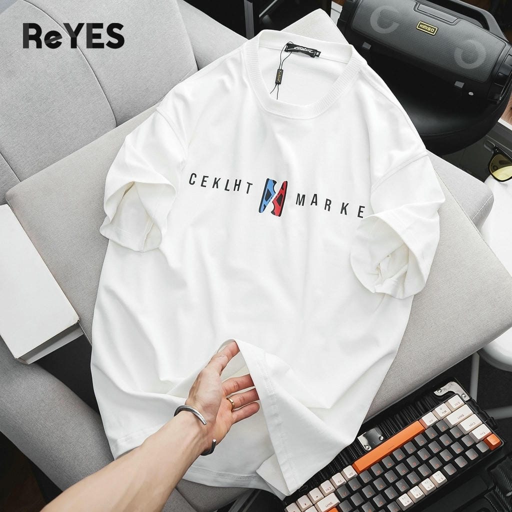 Áo thun unisex oversize cotton 100% form rộng basic đi học đi chơi nam nữ ReYES ROT001, màu trắng, đen - Ảnh 9
