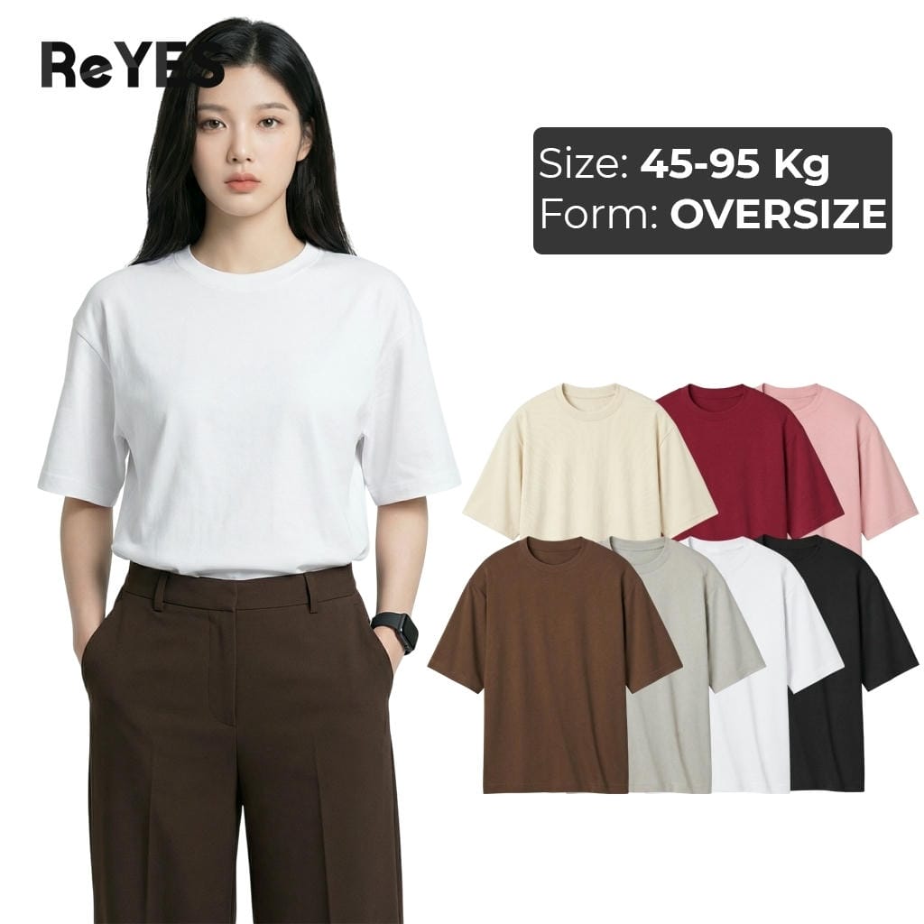 Áo thun unisex oversize cotton 100% form rộng tay lỡ nam nữ đi học đi chơi ReYES ROT002