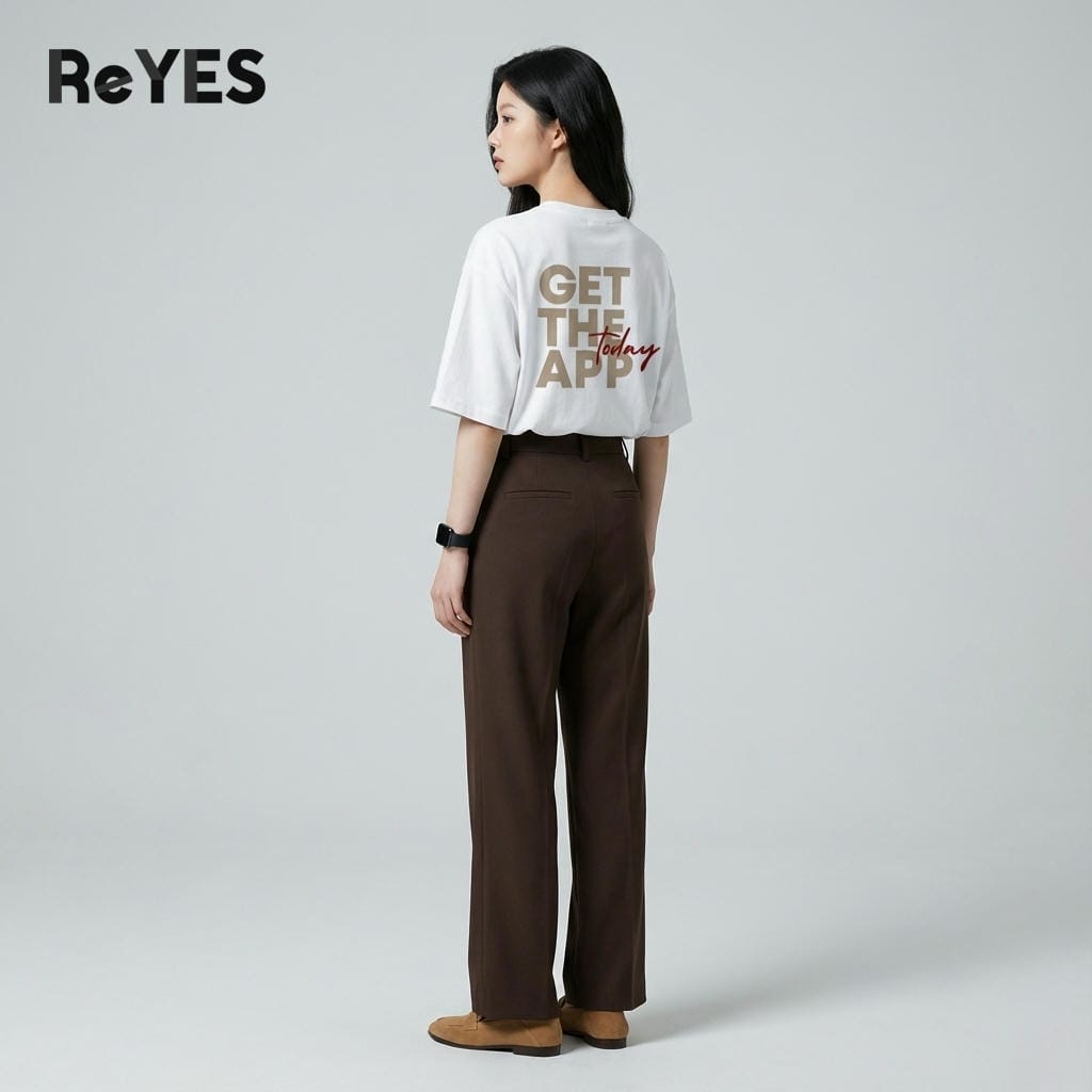 Áo thun unisex oversize Get The App cotton 100% form rộng nam nữ 3 màu basic ReYES ROT004 - Ảnh 8