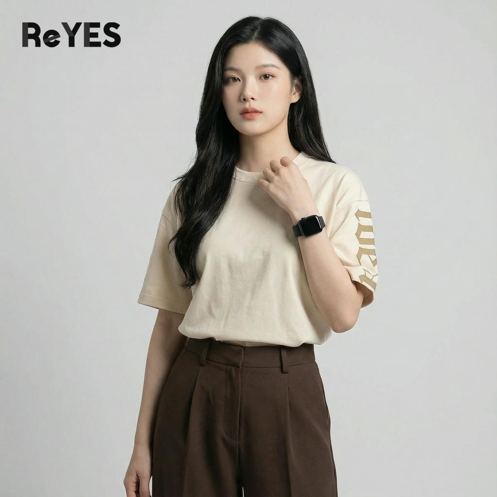 Áo thun unisex oversize IDEA cotton 100% form rộng, áo phông nam nữ đi học đi chơi ReYES ROT008 - Ảnh 6