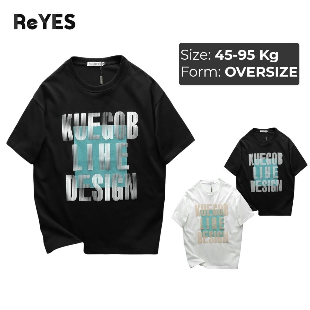 Áo thun unisex oversize Lihe cotton 100% thấm hút mồ hôi, in chữ streetwear đi học đi chơi ReYES ROT010