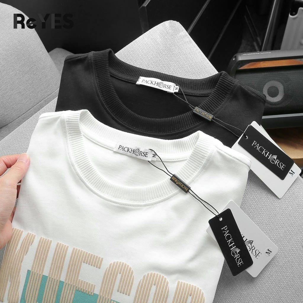 Áo thun unisex oversize Lihe cotton 100% thấm hút mồ hôi, in chữ streetwear đi học đi chơi ReYES ROT010 - Ảnh 9