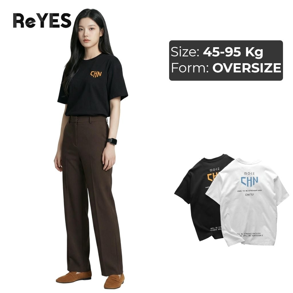 Áo thun unisex oversize Moke CHN form rộng cotton 100% mặc đôi đi chơi đi học ReYES ROT013