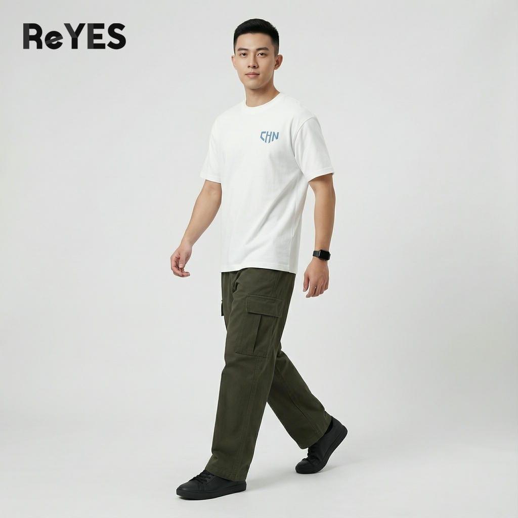 Alternative view of Áo thun unisex oversize Moke CHN form rộng cotton 100% mặc đôi đi chơi đi học ReYES ROT013