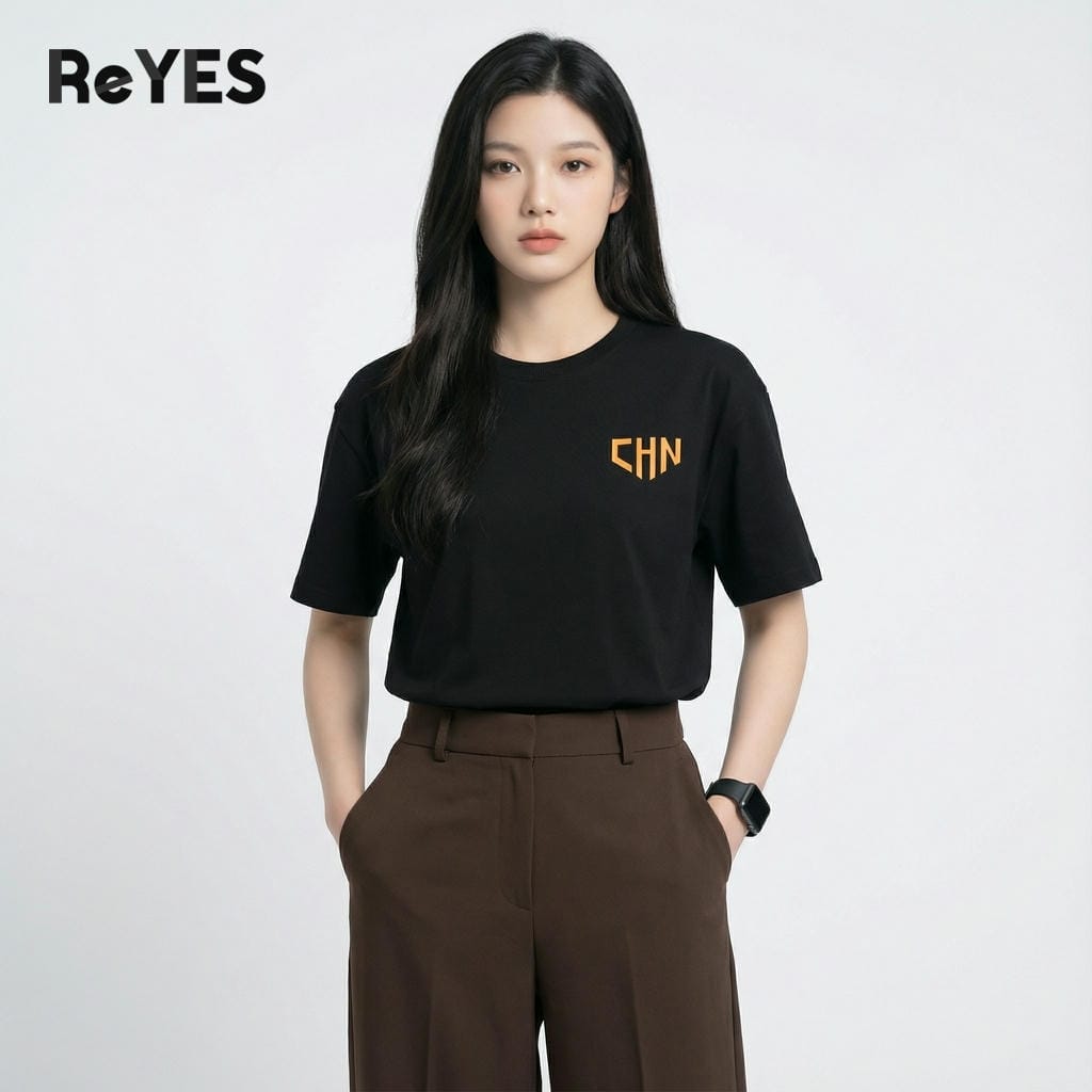 Áo thun unisex oversize Moke CHN form rộng cotton 100% mặc đôi đi chơi đi học ReYES ROT013 - Ảnh 6