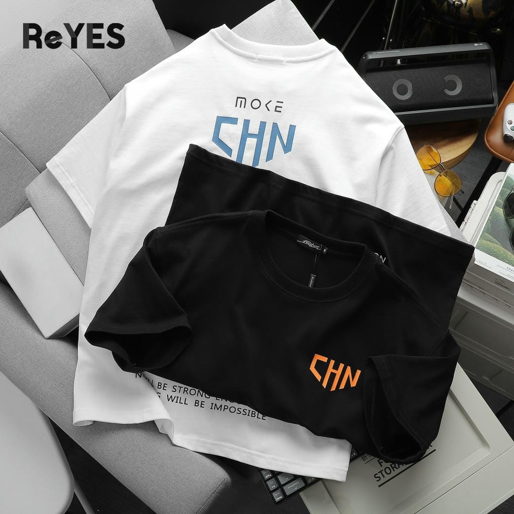 Áo thun unisex oversize Moke CHN form rộng cotton 100% mặc đôi đi chơi đi học ReYES ROT013 - Ảnh 7