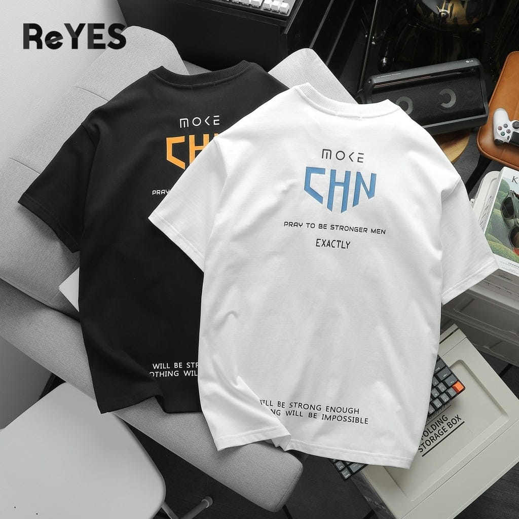 Áo thun unisex oversize Moke CHN form rộng cotton 100% mặc đôi đi chơi đi học ReYES ROT013 - Ảnh 9