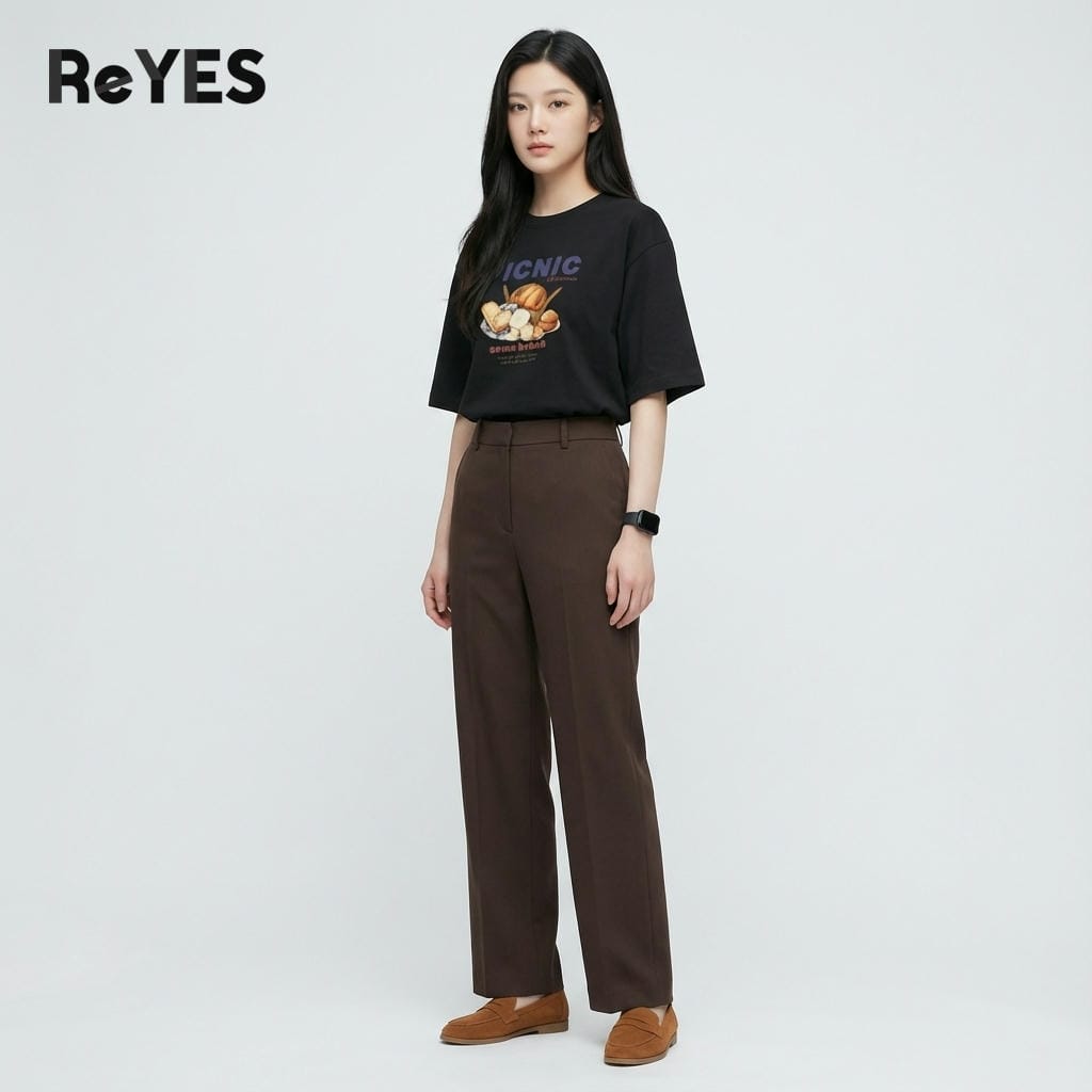 Áo thun unisex oversize PICNIC cho nữ, cotton 100% form rộng dễ thương đi chơi đi học ReYES ROT006 - Ảnh 9