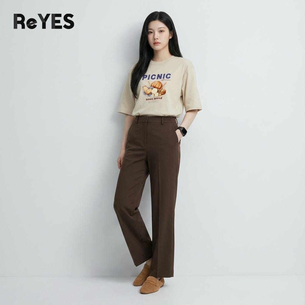 Áo thun unisex oversize PICNIC cotton 100% in bánh mì, form rộng nam nữ đi học đi chơi ReYES ROT006 - Ảnh 3