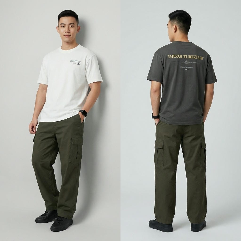 Alternative view of Áo thun unisex oversize ReYES ROT003 cotton 100% form rộng in chữ trước sau đi học đi chơi, màu trắng, xám