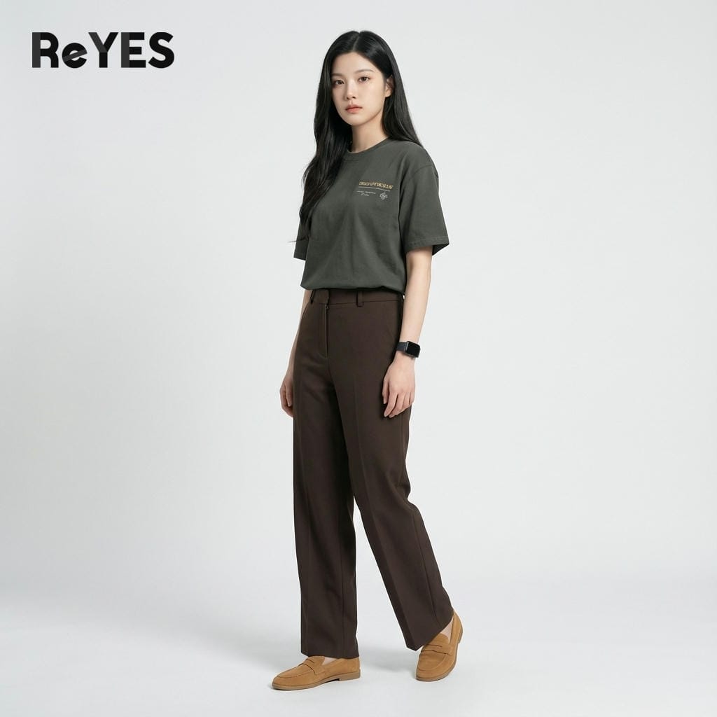 Áo thun unisex oversize ReYES ROT003 cotton 100% form rộng in chữ trước sau đi học đi chơi, màu trắng, xám - Ảnh 3