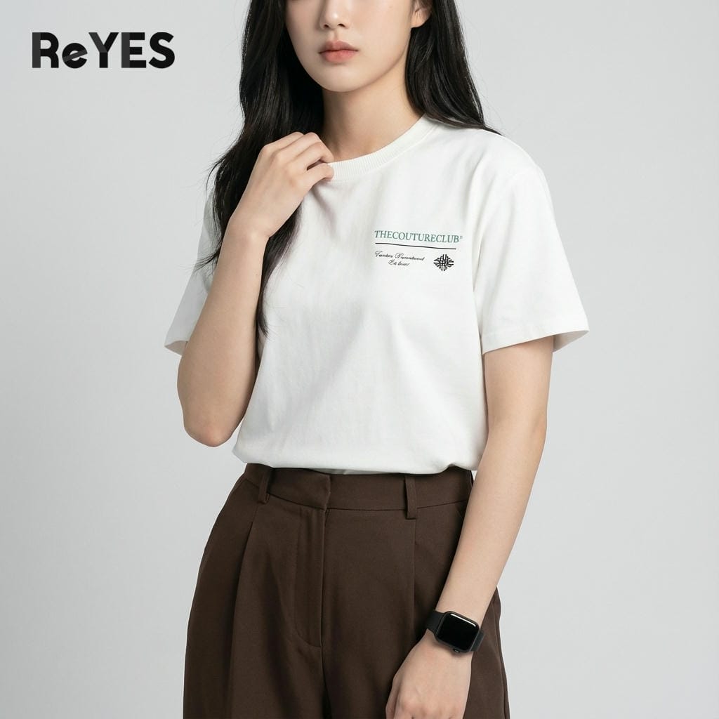 Áo thun unisex oversize ReYES ROT003 cotton 100% form rộng in chữ trước sau đi học đi chơi, màu trắng, xám - Ảnh 6