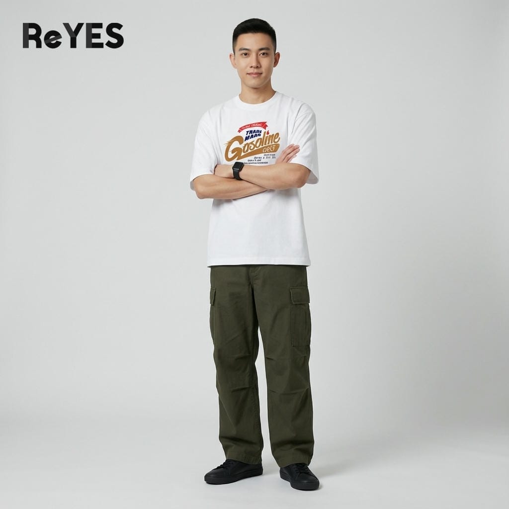 Áo thun unisex oversize ReYES ROT005 cotton 100% form rộng tay lỡ đi học đi chơi nam nữ - Ảnh 7