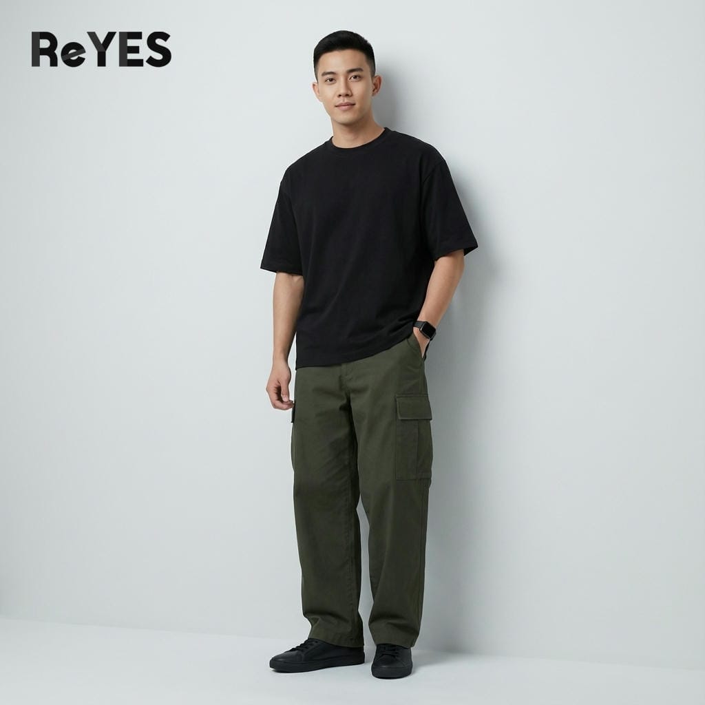 Áo thun unisex oversize trơn cotton 100% co giãn 4 chiều, áo phông nam nữ form rộng nhiều màu ReYES ROT002 - Ảnh 4